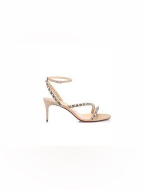 Christian Louboutin Mafaldina Spike Leather Sandals 70mm Nude Size EU 39/US 9